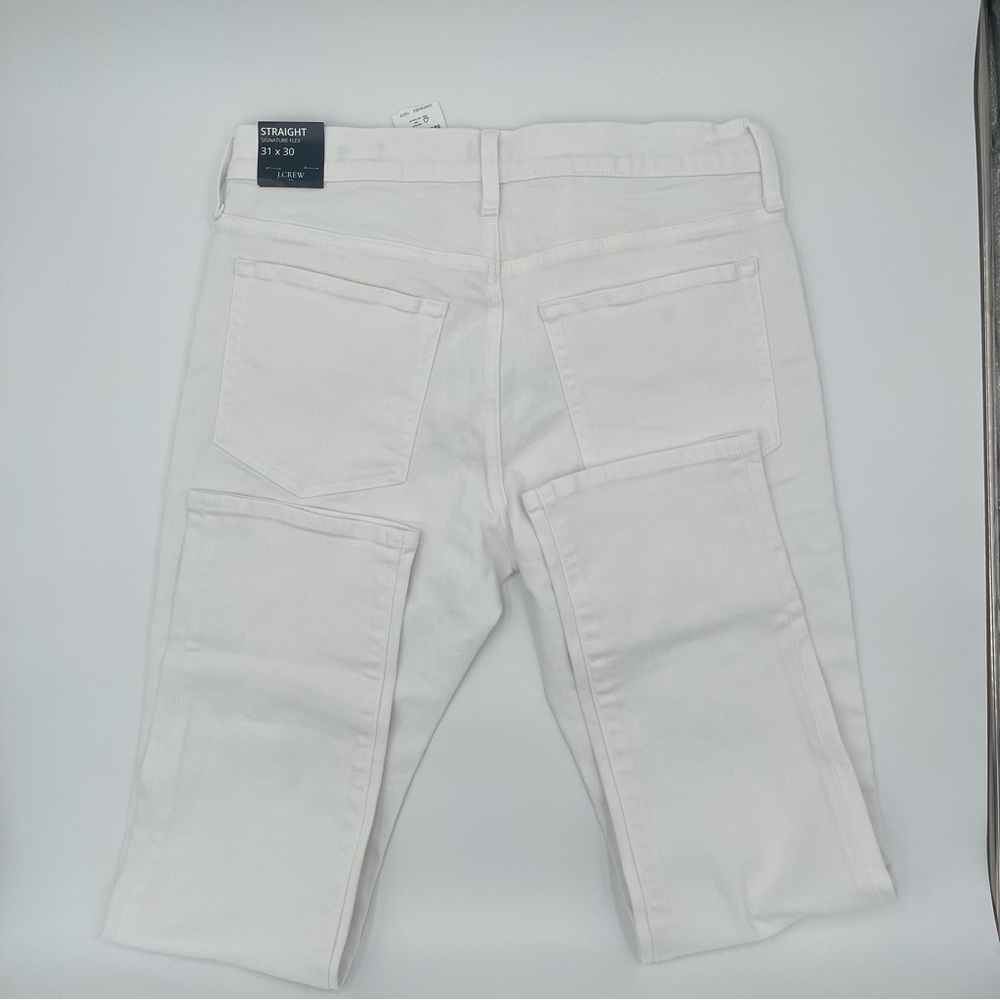 Men's White Straight Jeans